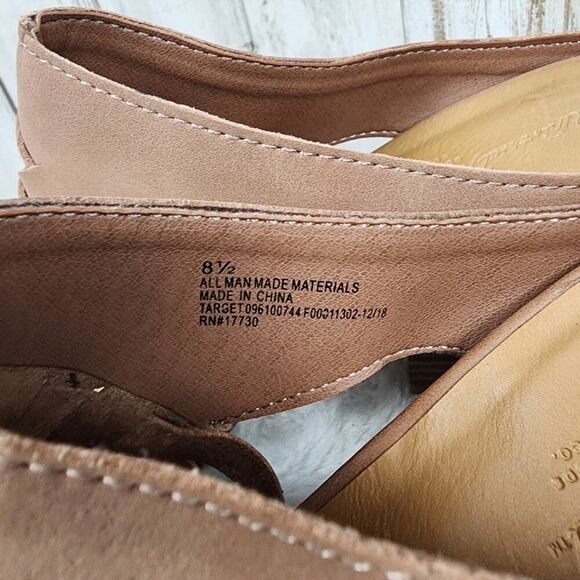 Universal Thread Basket Weave Mules Tan Size 8.5 - Picture 8 of 10